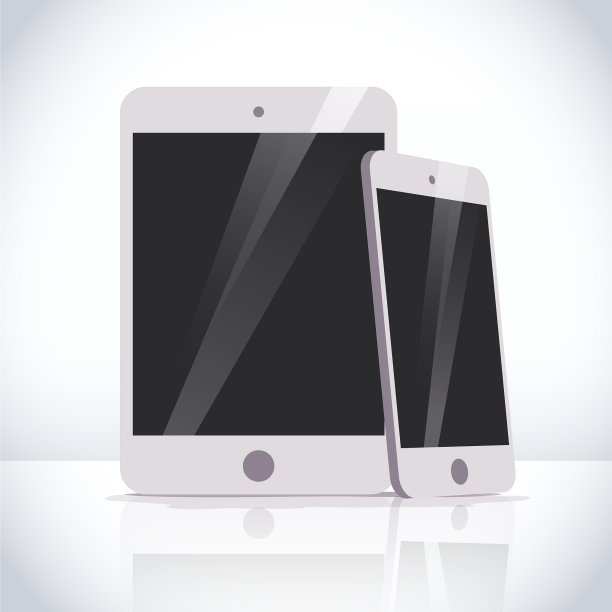 平板智能手机和平板电脑孤立的卡通图片下载