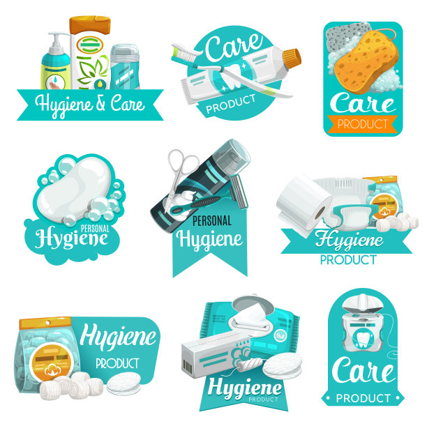 卫生产品图标肥皂海绵牙刷图片下载