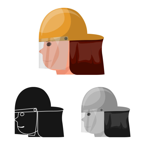 设计头盔和消防标志图片下载