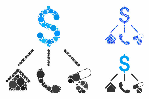 生活支出构成图标圆圈图片下载