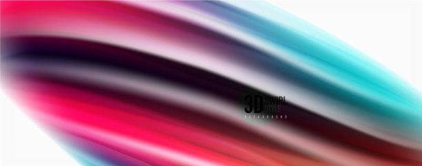 现代科技流体色彩流动上的白色五彩缤纷图片下载