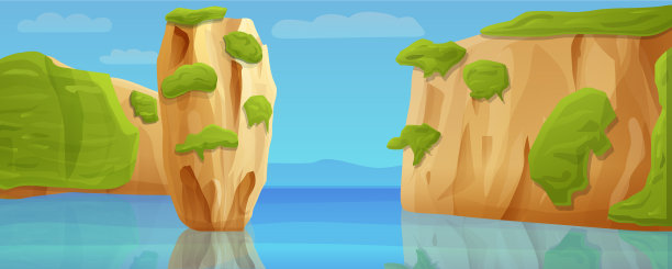 泰国景观概念横幅卡通风格图片下载