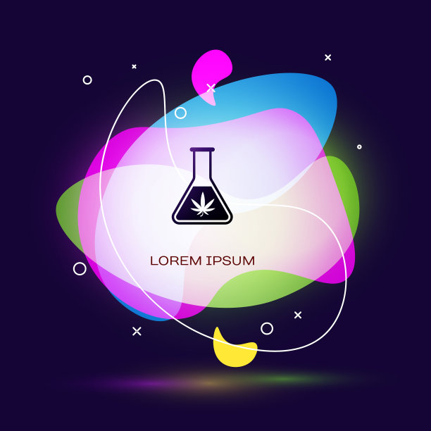 黑色的大麻化学试管图片下载