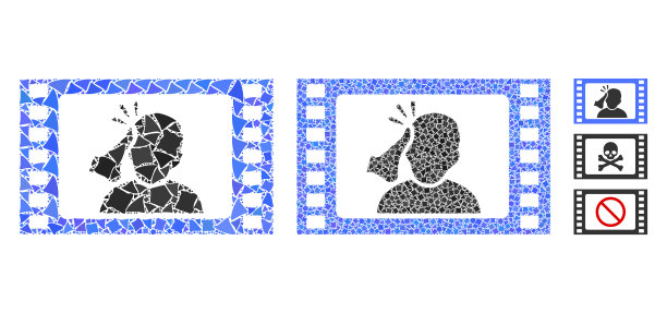 战斗电影合成图标破烂的项目图片下载