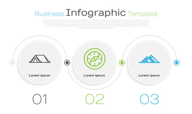 设置路线旅游帐篷指南针和埃及金字塔图片下载