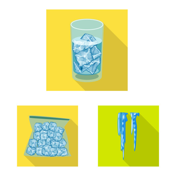 孤立的对象纹理和冻结的符号集图片下载