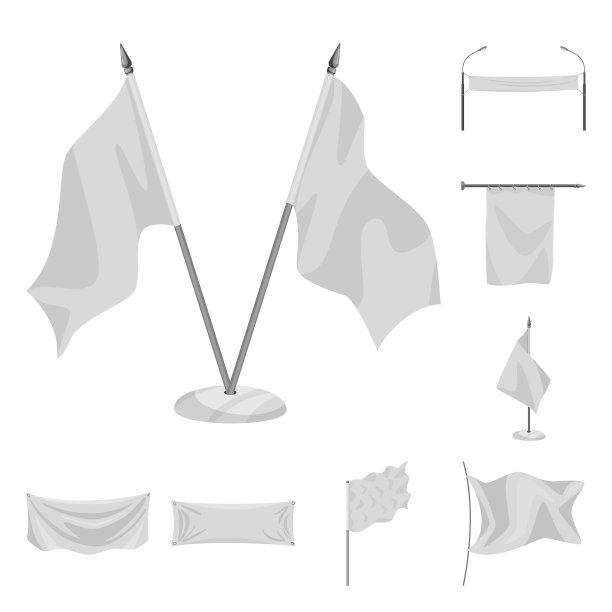 设计宣传及纺织品标志套装图片下载