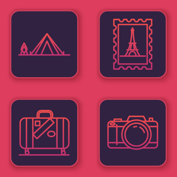 设行旅游帐篷与木火旅行箱供图片下载