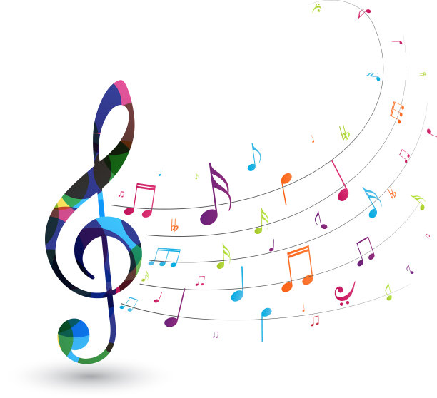 丰富多彩的音乐笔记图片下载