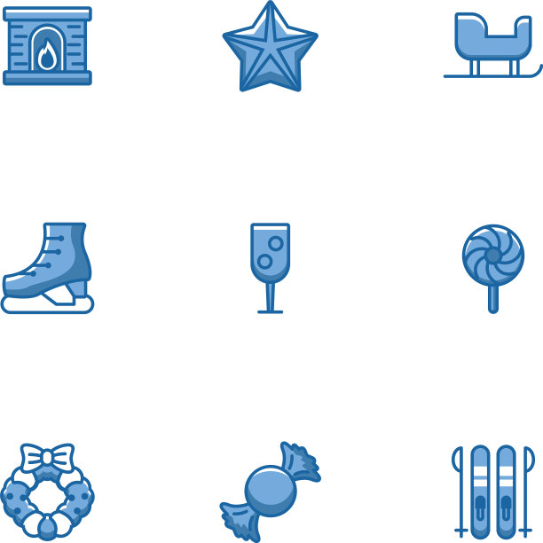 捆绑冬季设置图标图片下载