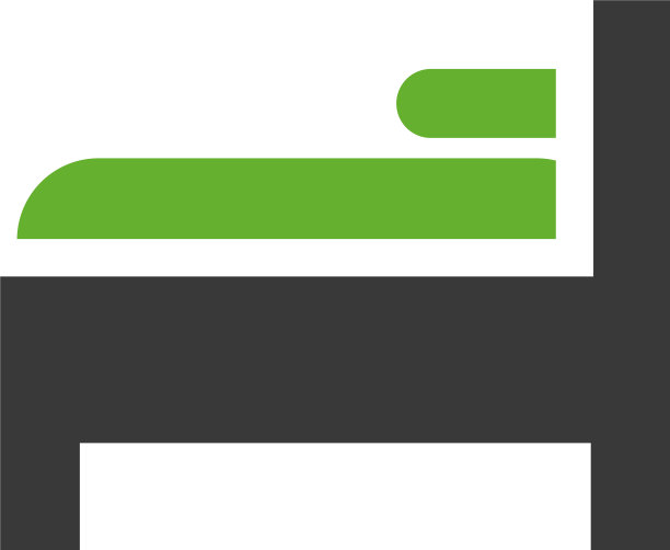 床和枕头家具孤立图标图片下载