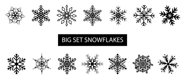 大集不同形式的雪花图片下载