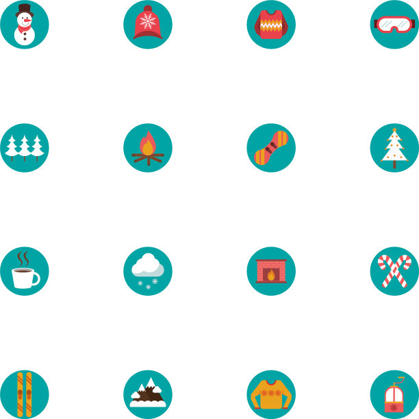 捆绑冬季设置图标图片下载