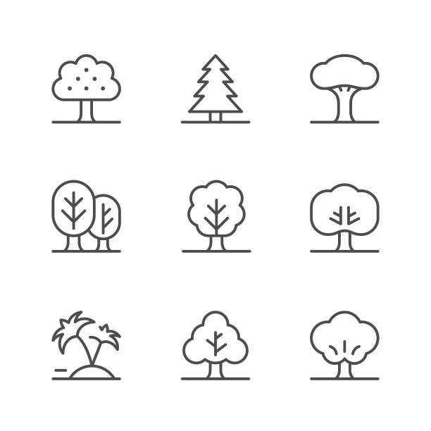 设置线条图标树图片下载