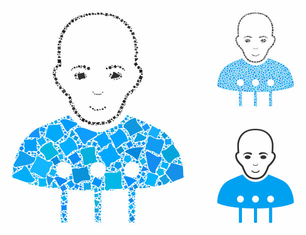 电子界面马赛克图标凹凸不平的项目图片下载