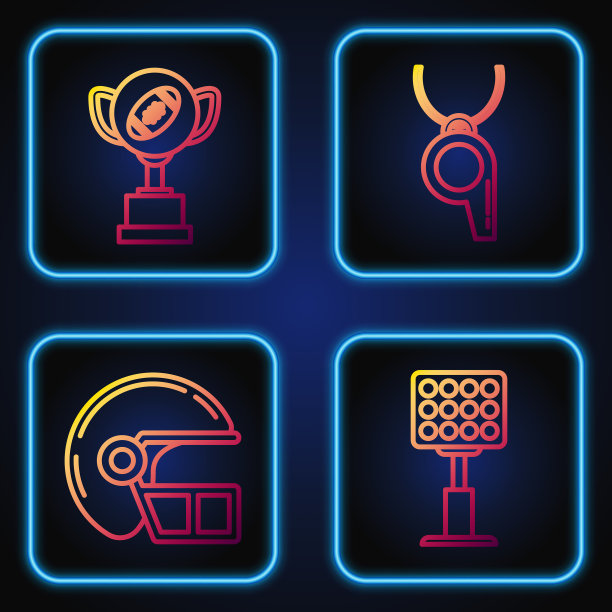 设线亮球场美式足球灯光图片下载