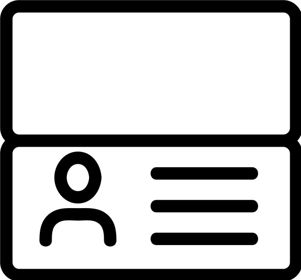 护照图标孤立的轮廓符号图片下载