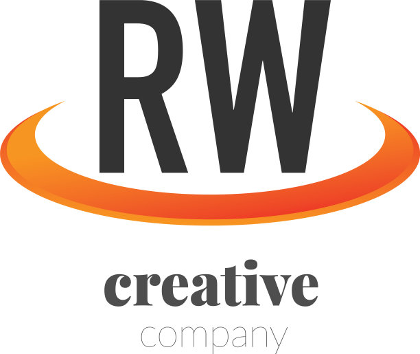 首字母rw创意的勾形设计标志图片下载