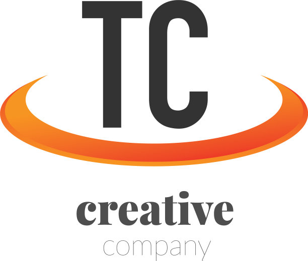 首字母tc创意的勾形设计标志图片下载