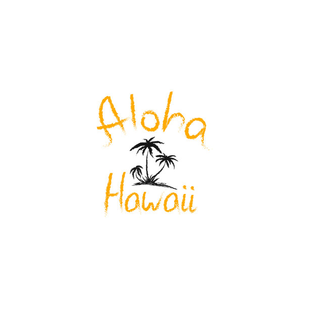 Aloha Hawaii引用t恤印花和手绘图片下载