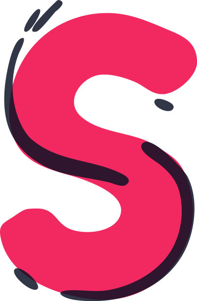 S字母标志手写与毡尖笔图片下载