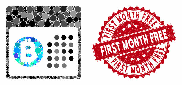 拼贴比特币表纹理的第一个月图片下载