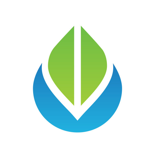 水和叶子标志模板健康的水符号图片下载