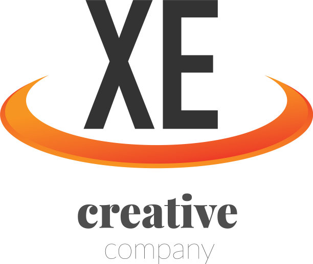 首字母XE创意弧线设计标志图片下载