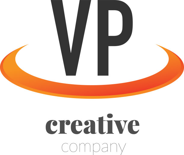 首字母vp创意飞旋设计标志图片下载