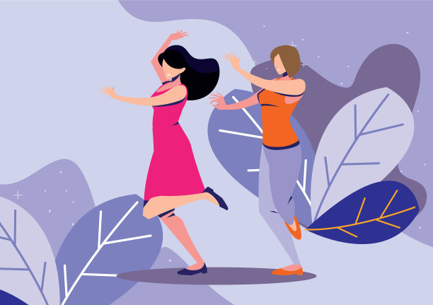 女人在风景背景下跳舞图片下载