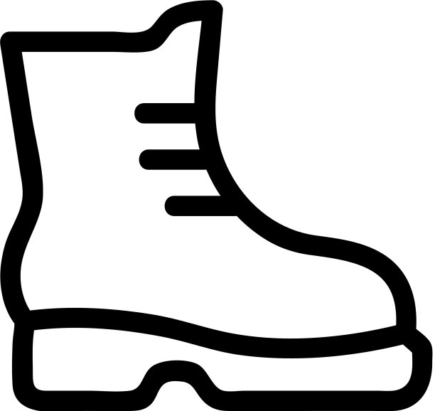 旅游鞋图标孤立轮廓符号图片下载