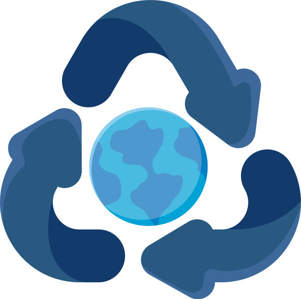 白色背景上的可再生能源标志图片下载