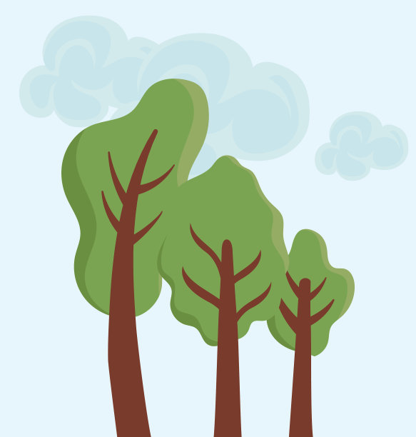 树木植物与背景景观图片下载