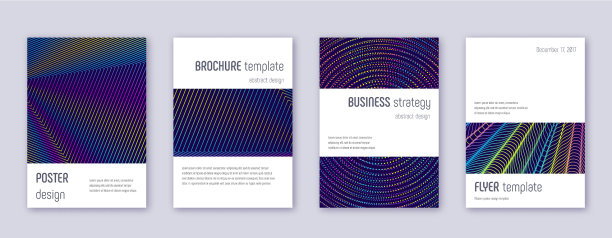 简约的宣传册设计模板集彩虹图片下载