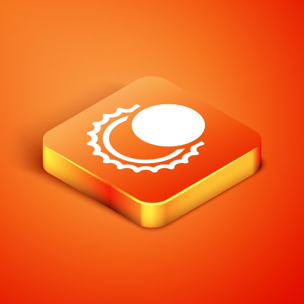 等距日食太阳图标孤立上图片下载