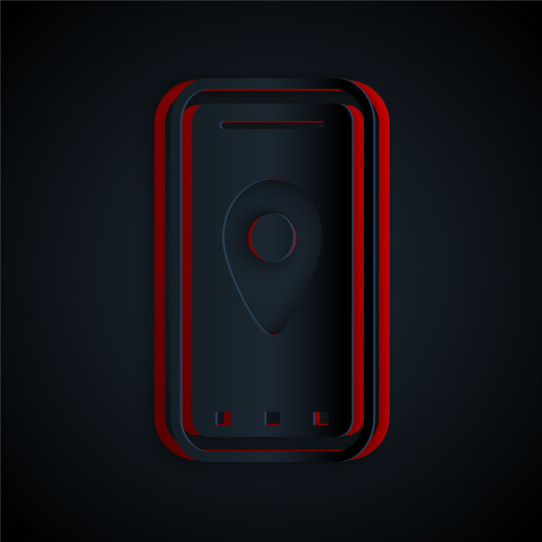 剪纸信息图形城市地图导航图标图片下载