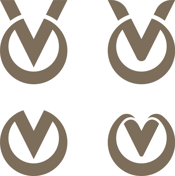 字母v标志模板与圆圈图片下载