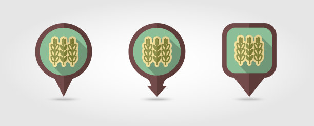 小穗和小麦平钉图图标图片下载