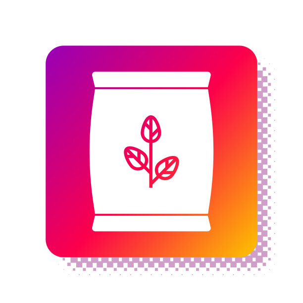 白色肥料袋图标孤立在白色上图片下载