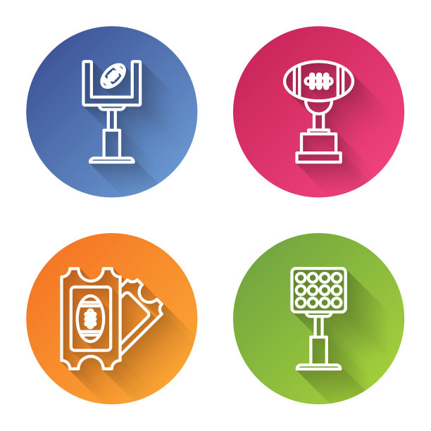 设定美式足球的门柱和足球线图片下载