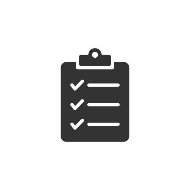 文档检查表图标在扁平化样式上报告图片下载