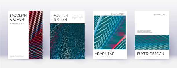 最小的宣传册设计模板集红色摘要图片下载