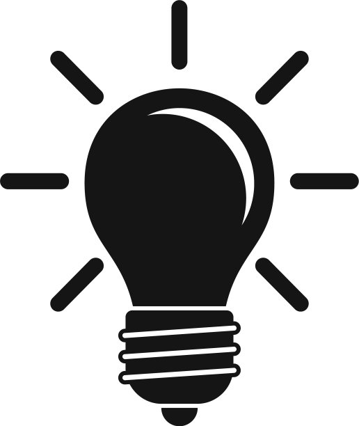物理灯泡理念图标简单风格图片下载