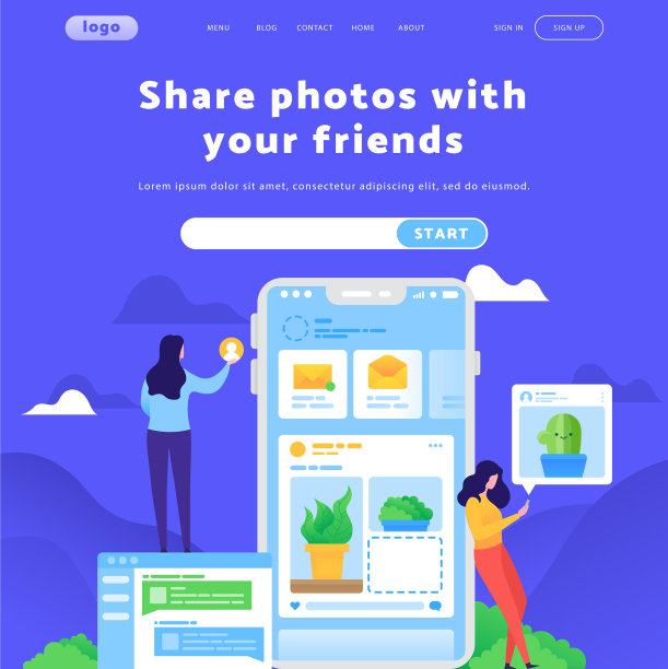 网站设计模板和社交媒体图片下载