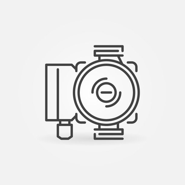 循环泵概念图标在细线图片下载