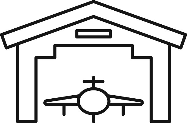 机库终端图标轮廓风格图片下载