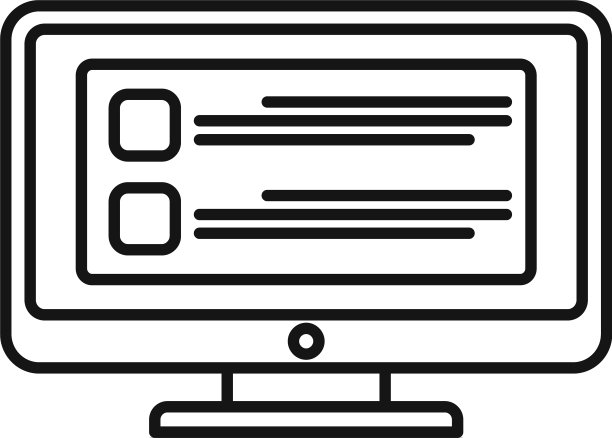 联机计算机任务图标轮廓样式图片下载