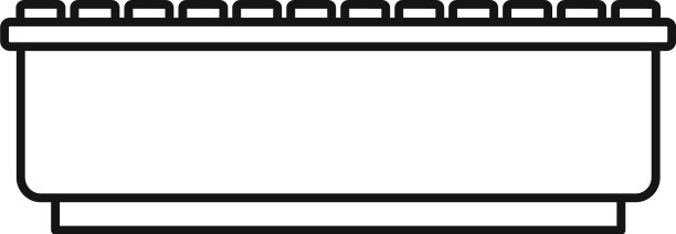 石凳图标轮廓风格图片下载