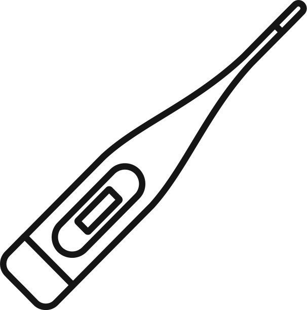 电子温度计图标轮廓样式图片下载