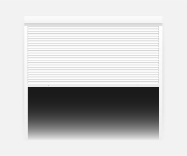 白色背景的卷帘门图片下载